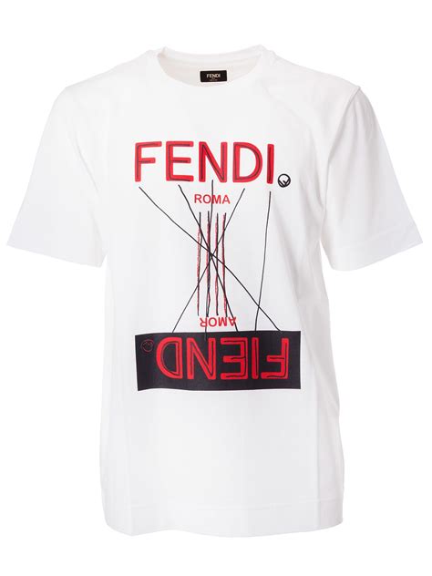 t shirt fendi bianca|FENDI T.